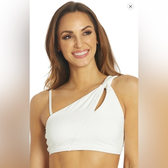 Carmen Marc ValvoWomen's Twisted Tides One Shoulder Cut Out Bikini Top M